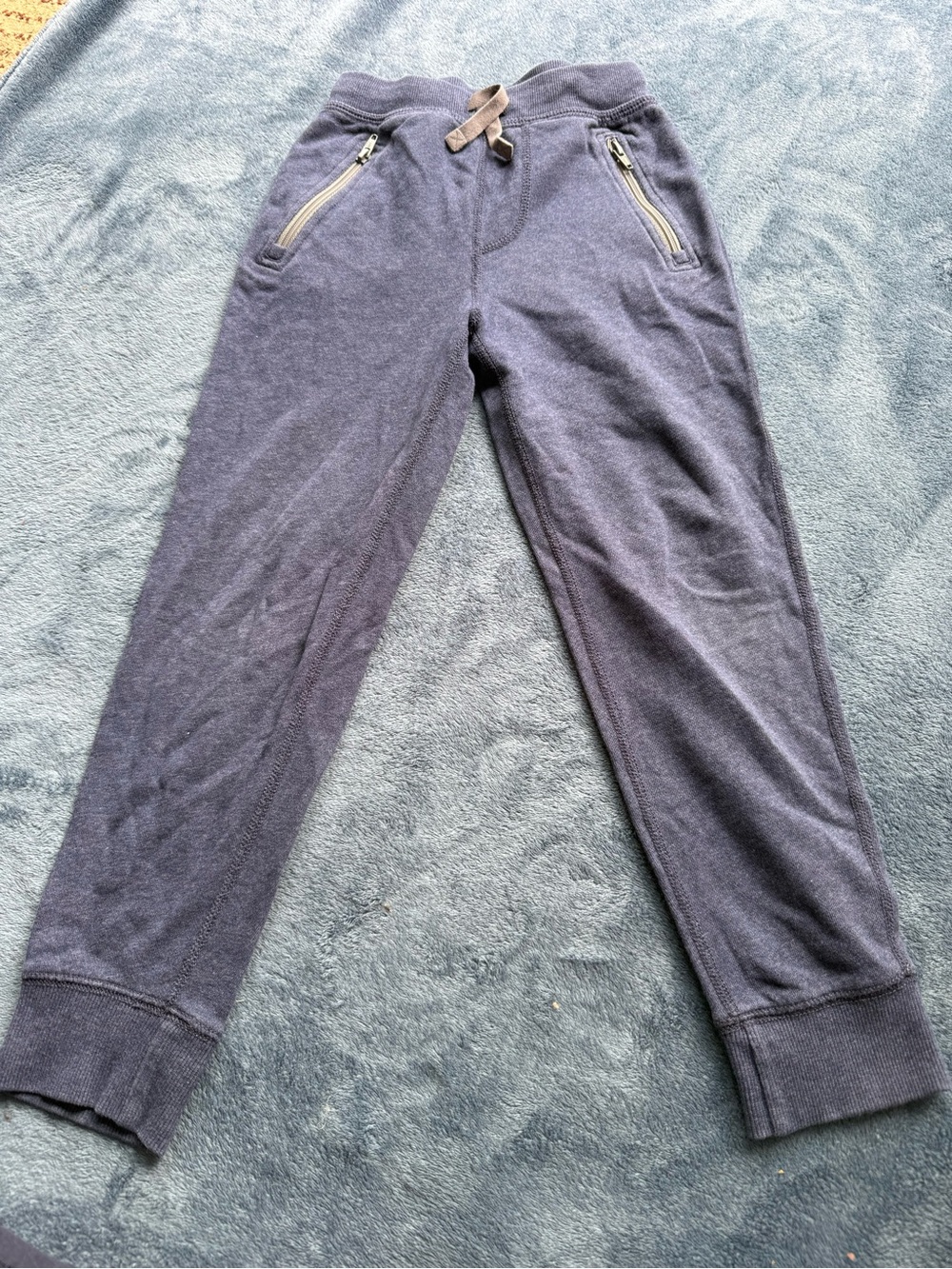 Hanna Andersson toddler boys joggers navy blue marled cotton joggers